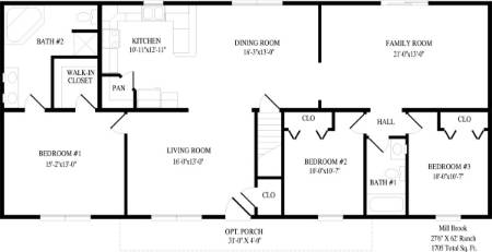 Mill Brook Modular Home Floor Plan
